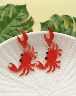 Red Crab Earrings