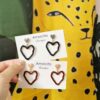 Enamel Dual Harts Drop Earrings