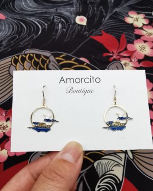 Oriental Collection Tiny Hoop Oriental Temple Earrings