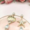 Asymmetric Starfish and Seashell Earrings - Image 4