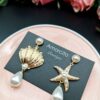 Asymmetric Starfish and Seashell Earrings - Image 3