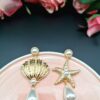 Asymmetric Starfish and Seashell Earrings - Image 2