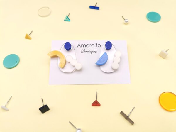 Acrylic Geometric Stud Earrings