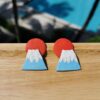 Handmade Polymer Clay Earrings -  Japanese Culture Inspiration - Image 3
