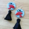 Handmade Polymer Clay Earrings -  Japanese Culture Inspiration - Image 4