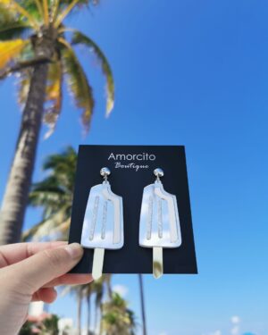Mirror Like Popsicle Earrings - Silver