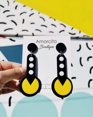 Pac-Man Drop Earrings