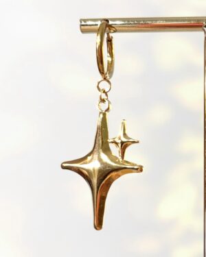 Galaxy Jewelry Collection - Dual Stars Earrings/Stainless Steel