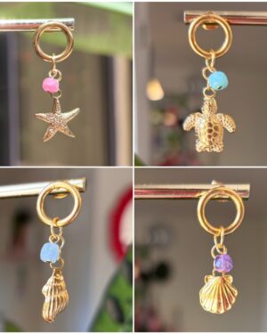 Ocean Jewelry Collection - Gemstones/ Turtle Starfish Seashell Conch