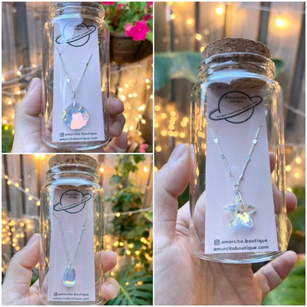 Handmade S925 Necklace - Necklace + Bottle Set / Crystal Collection