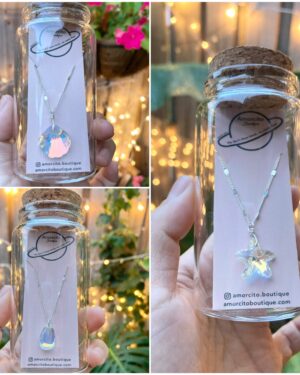 Handmade S925 Necklace - Necklace + Bottle Set / Crystal Collection
