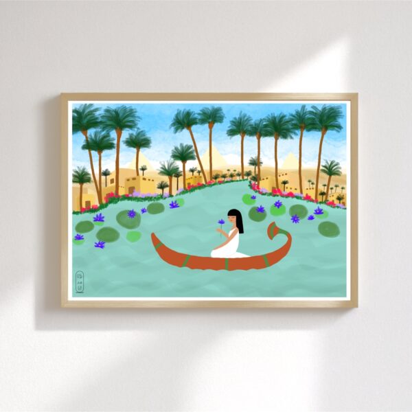 Original Art Print - A Boat Trip on the Nile River
