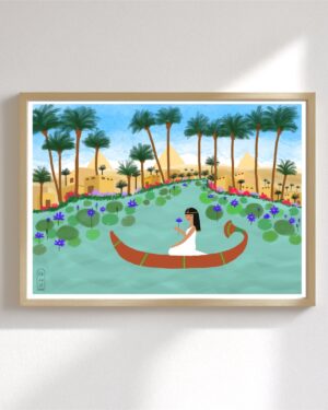 Original Art Print - A Boat Trip on the Nile River