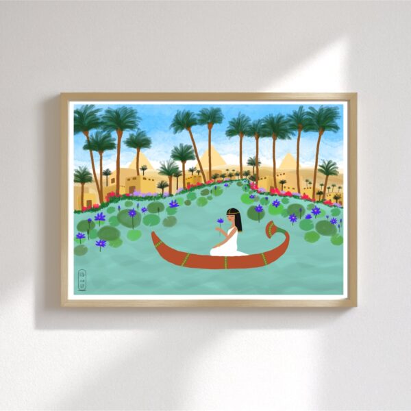 Original Art Print - A Boat Trip on the Nile River