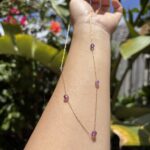 Boho Style Ultra Thin Necklace - Stainless Steel Necklace/Kyanite/Aquamarine/Turquoise/Rubellite/Amethyst - Image 4