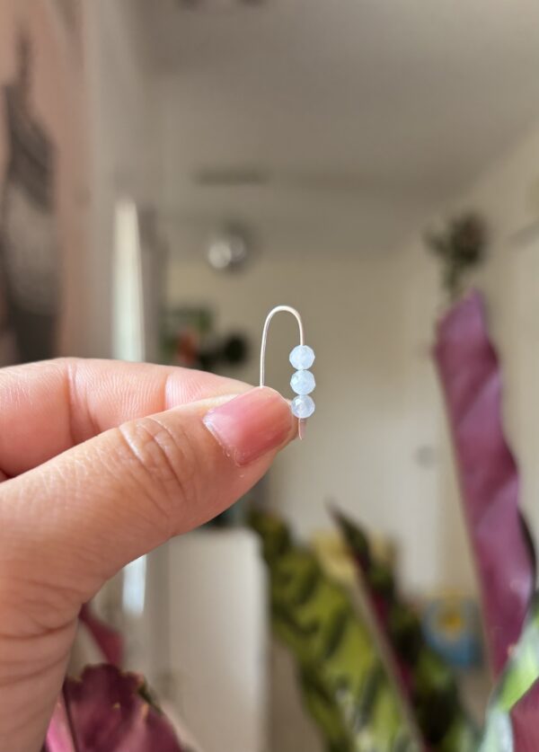 Handmade Sterling Silver + Gemstone Earrings/Modern Simple Design - Image 16