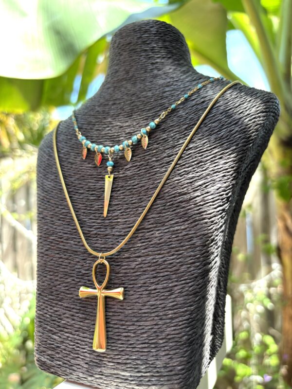 Boho/Egyptian Style Necklace - Ankh Cross/Necklace for Her and Him