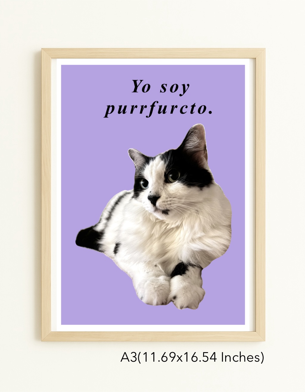 Original Art Print - Statement Cat Artwork/Yo Soy Purrfurtcto - Image 4