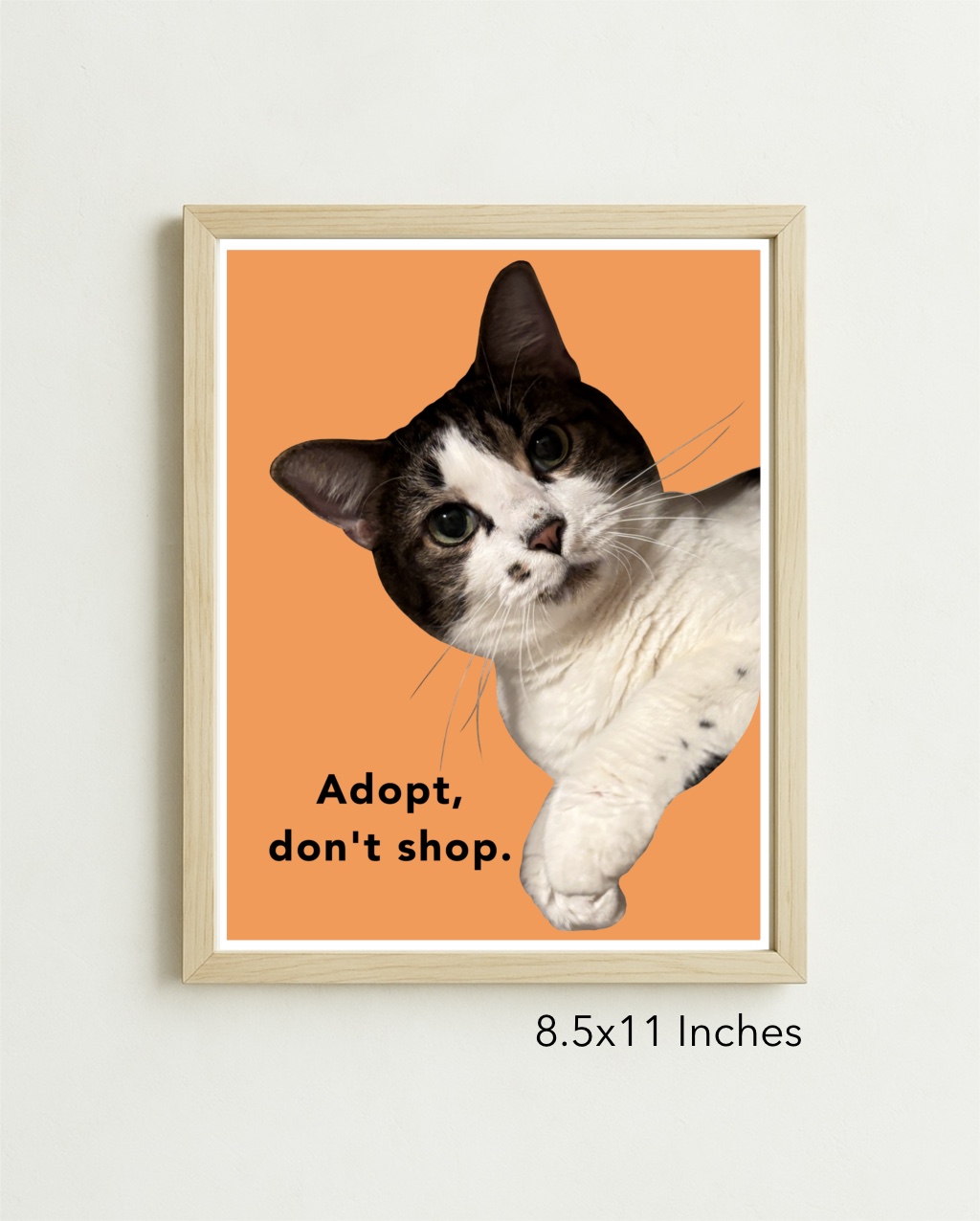 Original Art Print - Statement Cat Artwork/Adopt Don’t Shop - Image 3