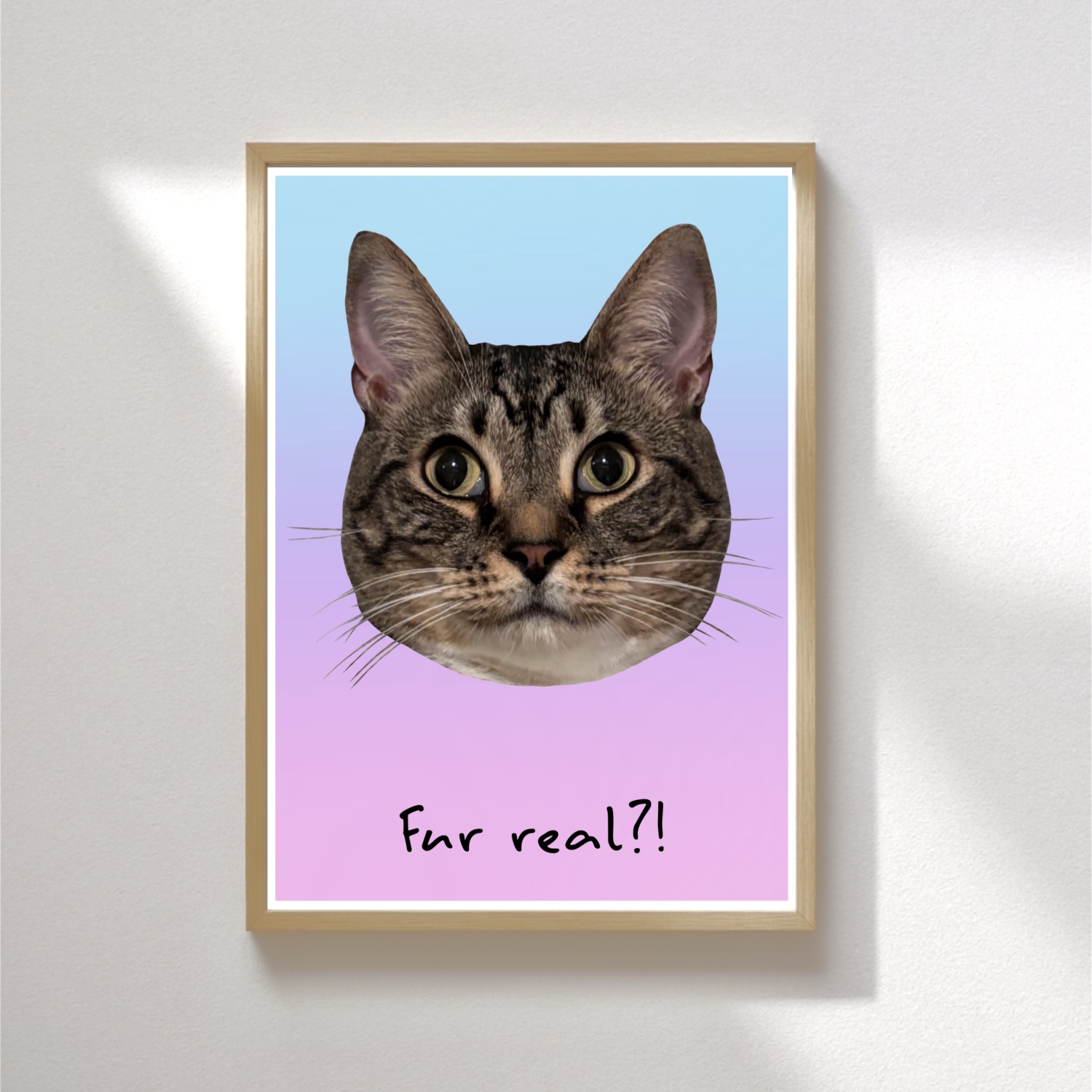 Original Art Print - Statement Cat Artwork/Fur Real?