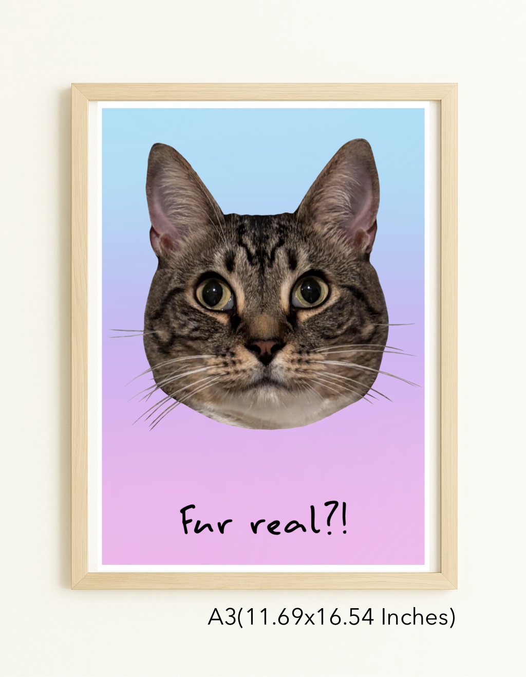 Original Art Print - Statement Cat Artwork/Fur Real? - Image 2