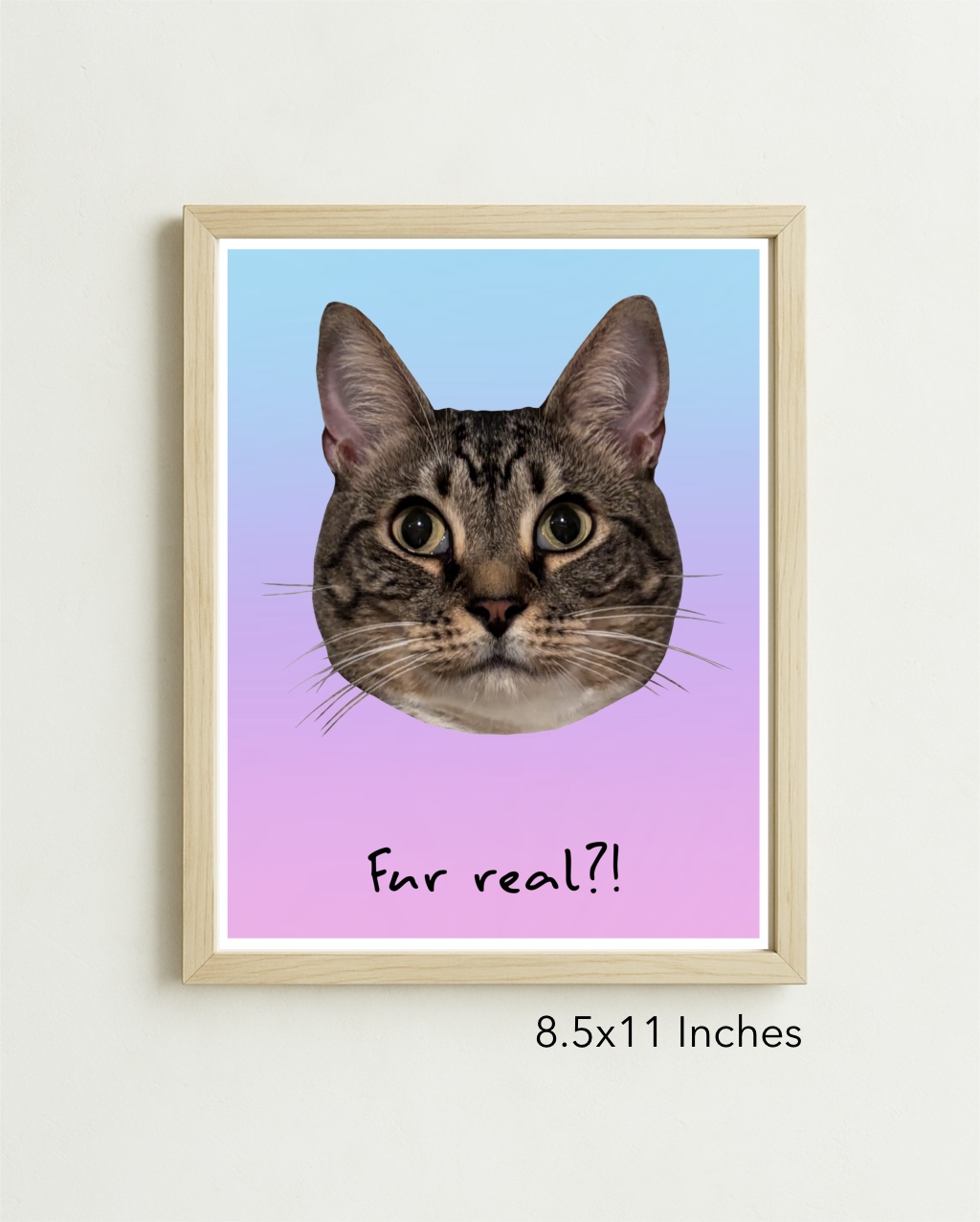Original Art Print - Statement Cat Artwork/Fur Real? - Image 3