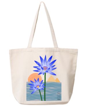 Canvas Bag - Egypt/Blue Water Lily